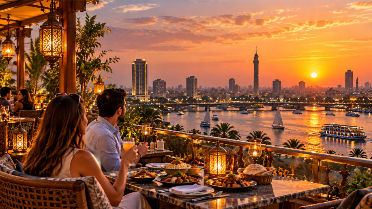 Egypt dining with a view